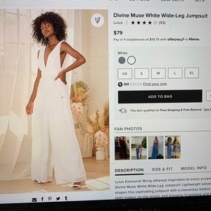 Lulus Divine Muse White Wide-Leg Jumpsuit